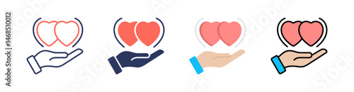 Respect Multi Style Icon Set Vector 