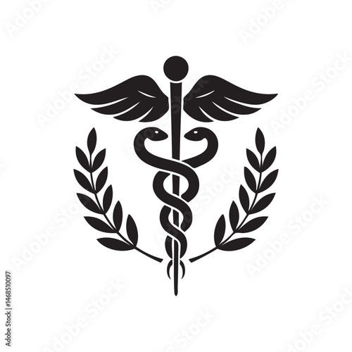 caduceus laurel logo