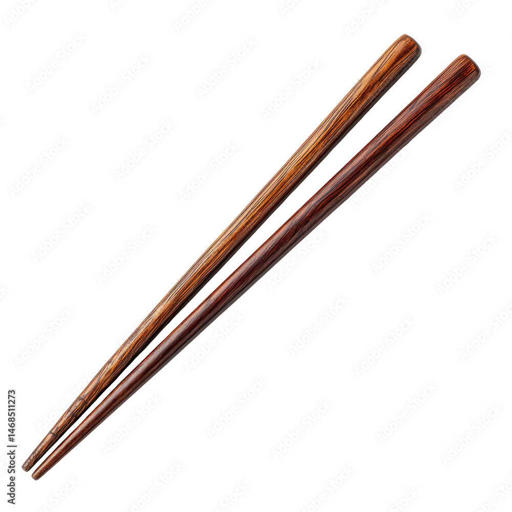Pair Of Polished Wooden Chopsticks isolated on a transparent background Pair Of Polished Wooden Chopsticks isolated on a transparent background