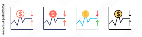 Volatility Multi Style Icon Set Vector 