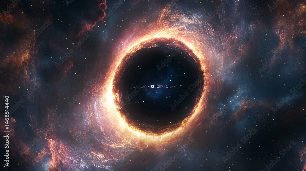 Cosmic ring of fire in a nebulae's depths. Cosmic ring of fire in a nebulae's depths.