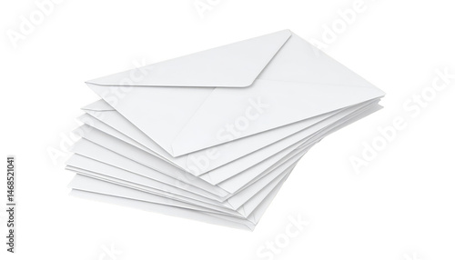 A pristine stack of white envelopes, ready for mailing, communication, or special announcements
