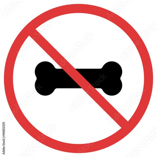 뼈다귀 금지 아이콘