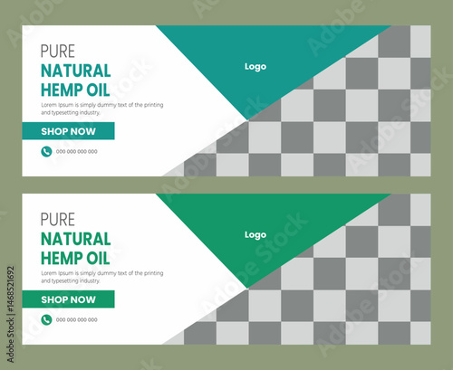  Hemp product cbd oil social media facebook cover design 
