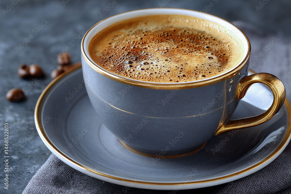 Obraz premium 温かいコーヒーで休憩