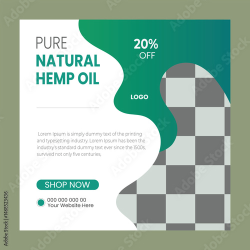  Cbd oil or Hemp oil social media post 
 