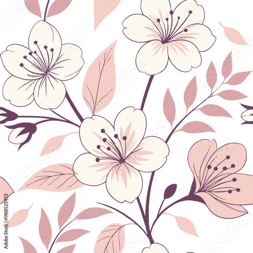 Wallpaper Mural seamless floral pattern design illustration free EPS download Torontodigital.ca