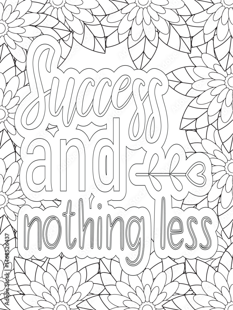 Naklejka premium Stress Relief Coloring Pages - Adult. Motivational Swear Words Coloring Pages. 