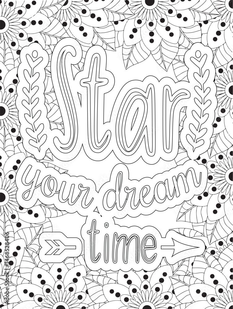 Fototapeta premium Stress Relief Coloring Pages - Adult. Motivational Swear Words Coloring Pages. 