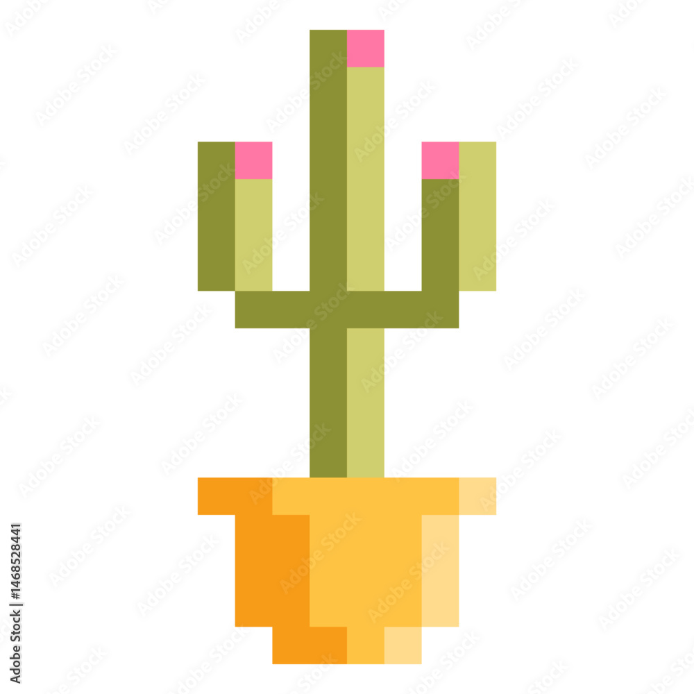 Obraz premium Cactus Pixel Art