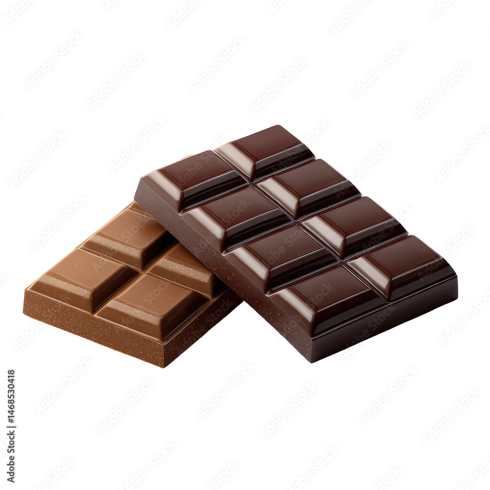 Two Chocolate Bar isolated on a transparent background Two Chocolate Bar isolated on a transparent background