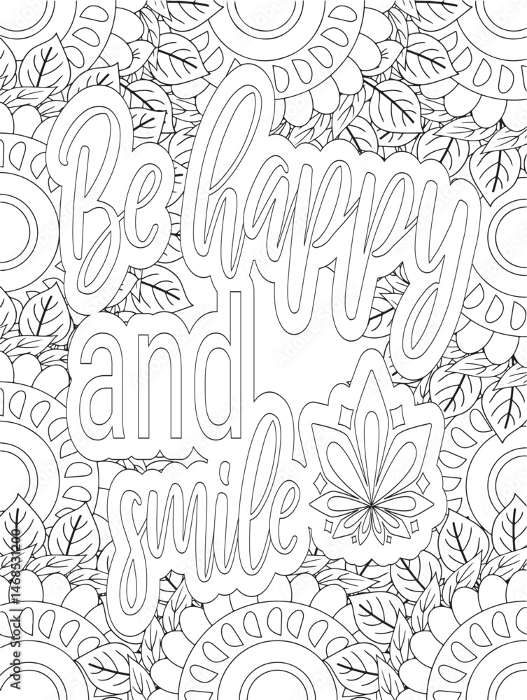 Fototapeta premium Stress Relief Coloring Pages - Adult. Motivational Swear Words Coloring Pages.