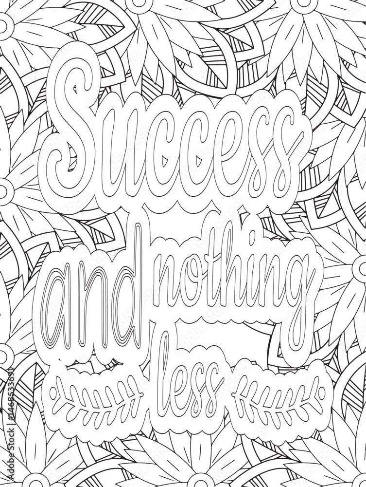 Fototapeta premium Stress Relief Coloring Pages - Adult. Motivational Swear Words Coloring Pages. 