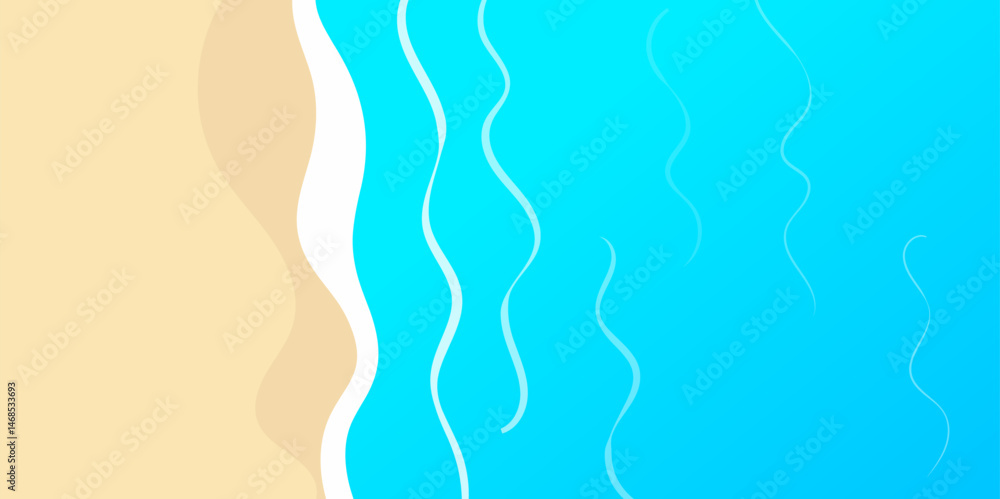 Abstract Beach Scene Sandy Shore, Ocean Waves, Summer Vacation Abstract Beach Scene Sandy Shore, Ocean Waves, Summer Vacation