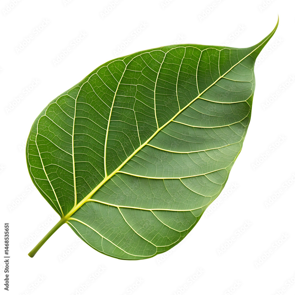 Obraz premium Banyan leaf isolated on a transparent background