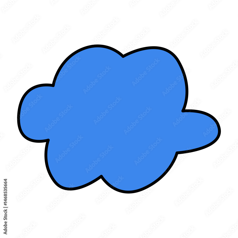 cloud doodle transparent background element