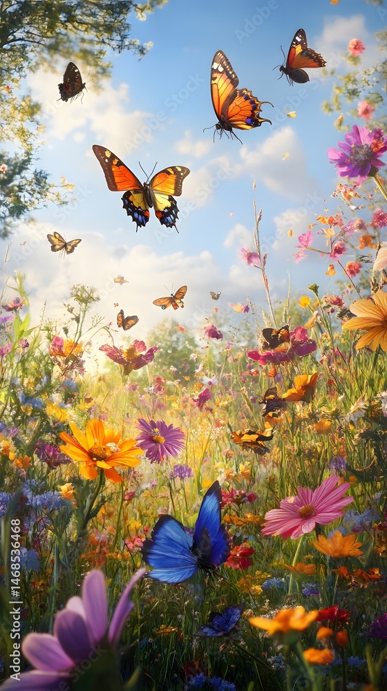 Colorful butterfly garden Colorful butterfly garden