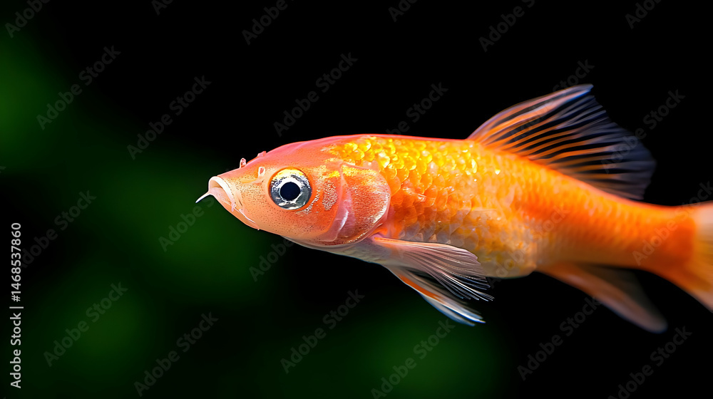 Orange Fish Closeup In Aquarium Orange Fish Closeup In Aquarium