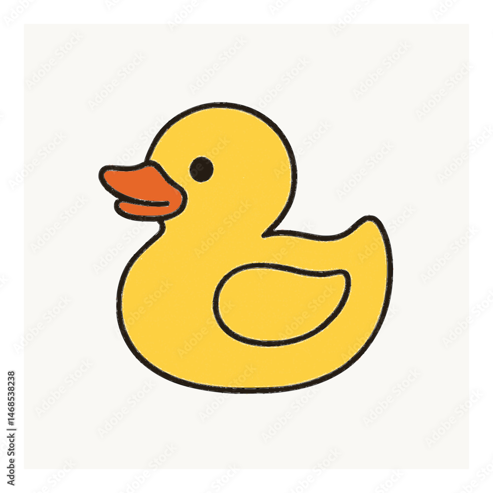 Funny Yellow Rubber Duck Cartoon Character Vector illustration Funny Yellow Rubber Duck Cartoon Character Vector illustration