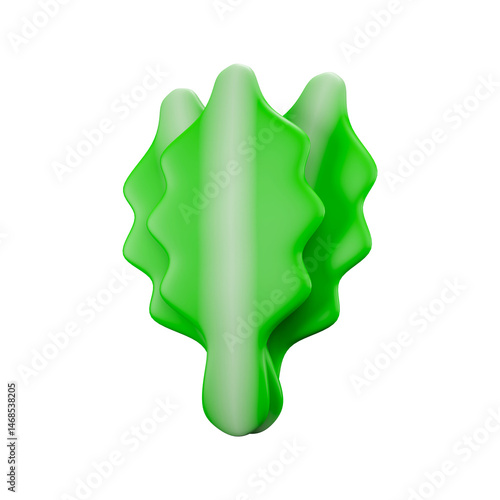 Romaine Lettuce Leaf 3D Render