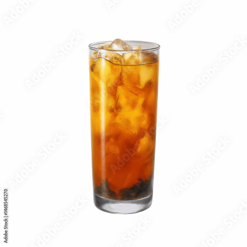 Wallpaper Mural Refreshing Iced Tea in Tall Glass with Ice Cubes Torontodigital.ca