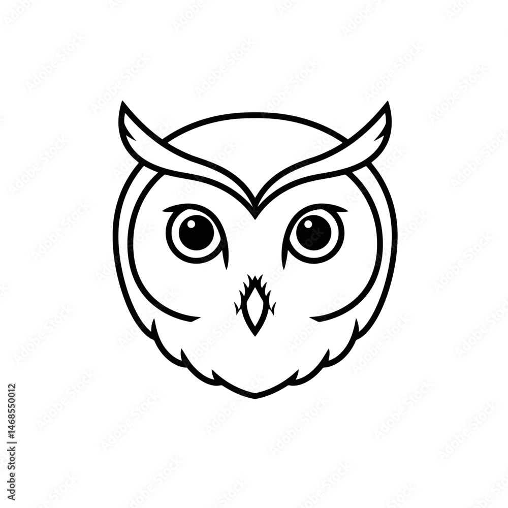 Minimalist Owl Icon: Simple and Striking Design Minimalist Owl Icon: Simple and Striking Design