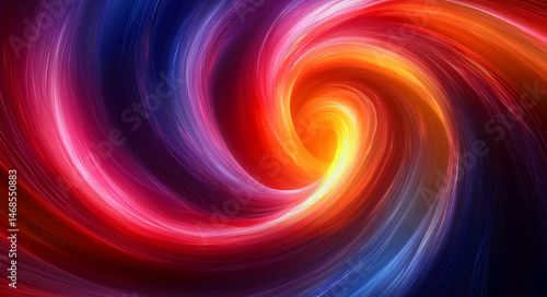 Vivid abstract swirl pattern with digital fractures and chromatic ribbons in hot pink and turquoise, spiraling inward to a convergent vortex of luminous psychedelic energy background jpg