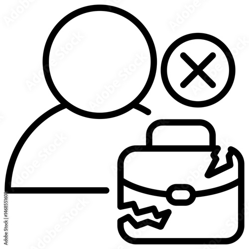 Unemployment Outline Icon