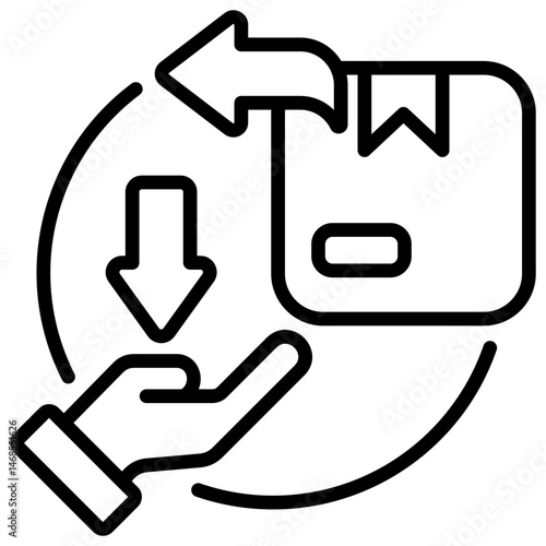 Supply And Demand Outline Icon