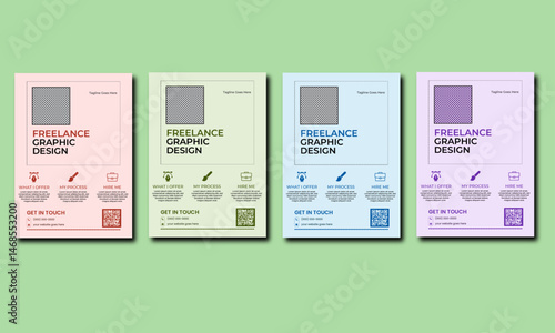 Customizable Freelance Graphic Design Flyer Bundle