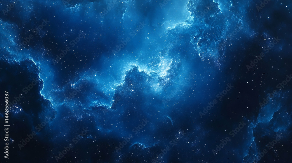 Obraz premium Deep space nebulae display swirling cosmic clouds.