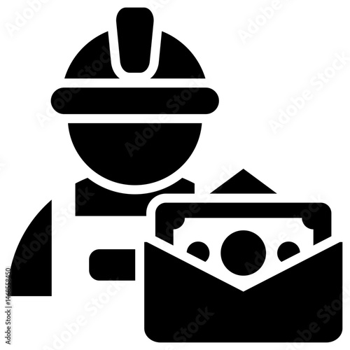 Wages Glyph Icon