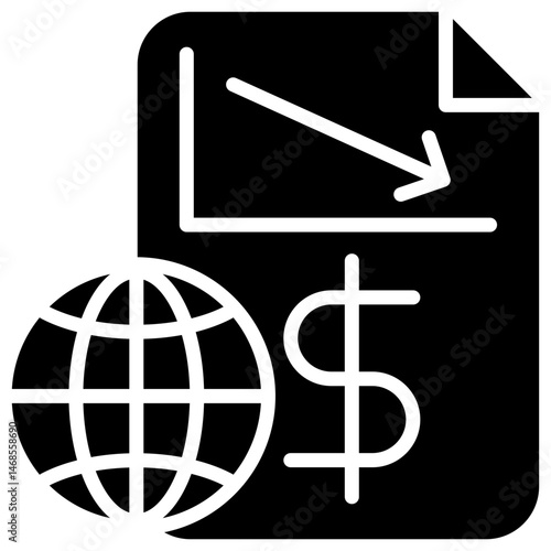 Recession Glyph Icon
