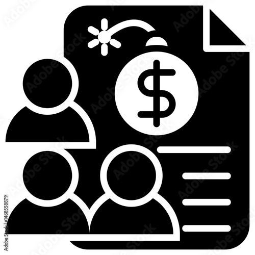 Public Debt Glyph Icon