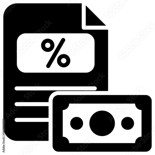 Taxation Glyph Icon