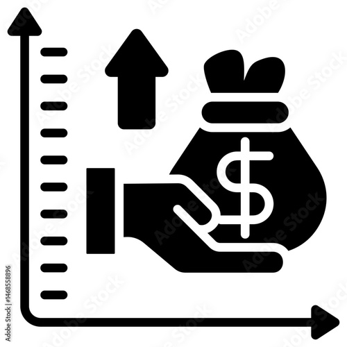 Budget Surplus Glyph Icon