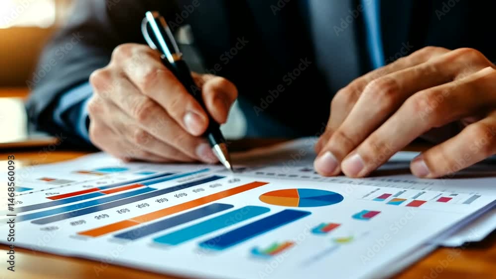 Person reviewing financial data Person reviewing financial data