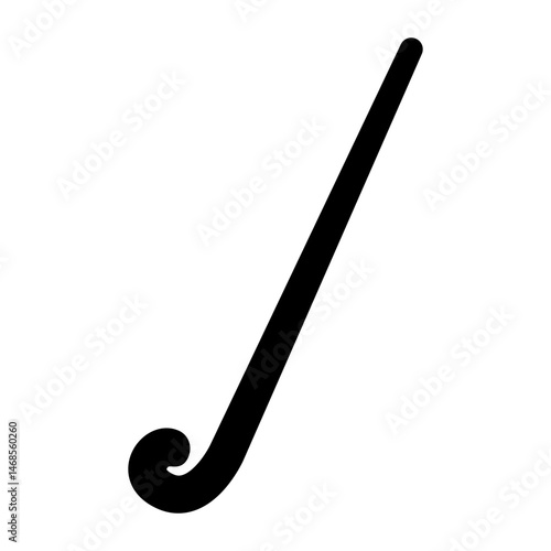Single Field Hockey Stick Illustration