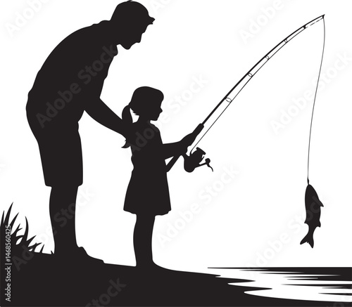 Fisherman Casting Line Silhouette

Big Catch – Fish on Hook Vector

Boat Fishing Adventure Silhouette Scene

Spearfisher in Action Silhouette Art

Lake Fishing Moment Vector Design