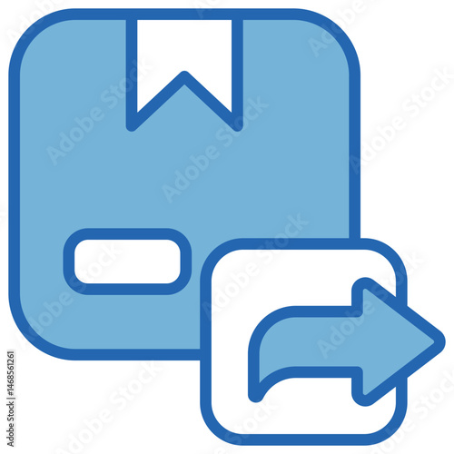 Export Blue White Icon
