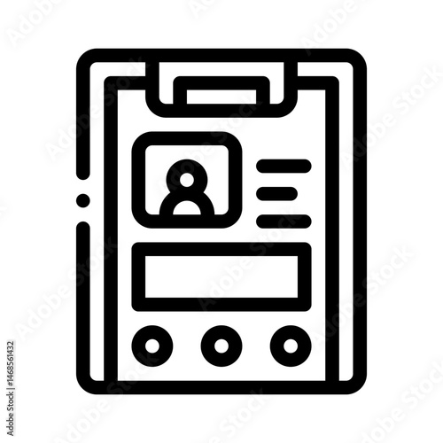 employee profile line icon