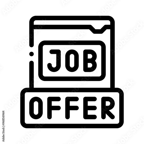 job offer line icon