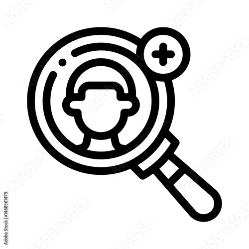 recruitment agency line icon