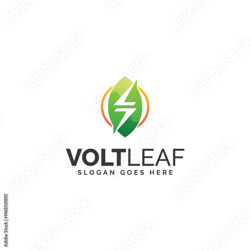 Gradient Modern Leaf Energy Logo Design