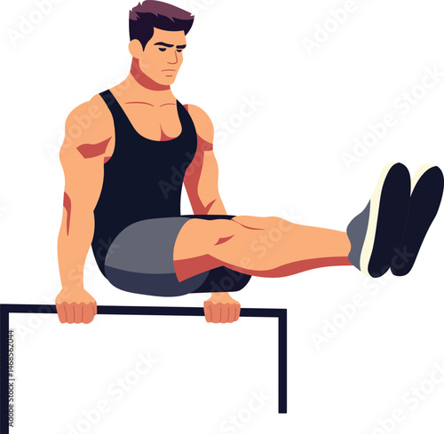 Man Training kinesthetic  in Gym