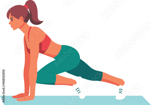 Girl Training Lower Body in Gym