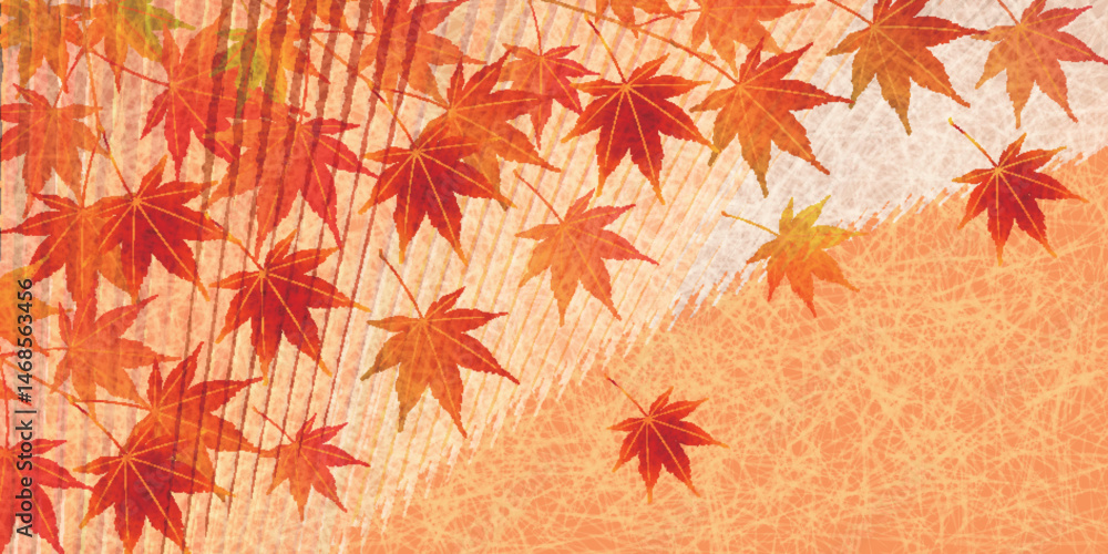 Fototapeta premium 紅葉 もみじ 秋 背景 
