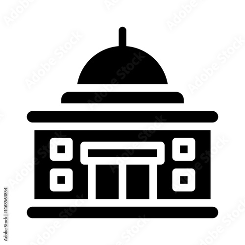 government building glyph icon