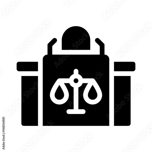 courtroom glyph icon