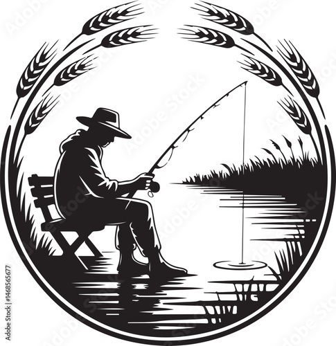 Fisherman Casting Line Silhouette

Big Catch – Fish on Hook Vector

Boat Fishing Adventure Silhouette Scene

Spearfisher in Action Silhouette Art

Lake Fishing Moment Vector Design